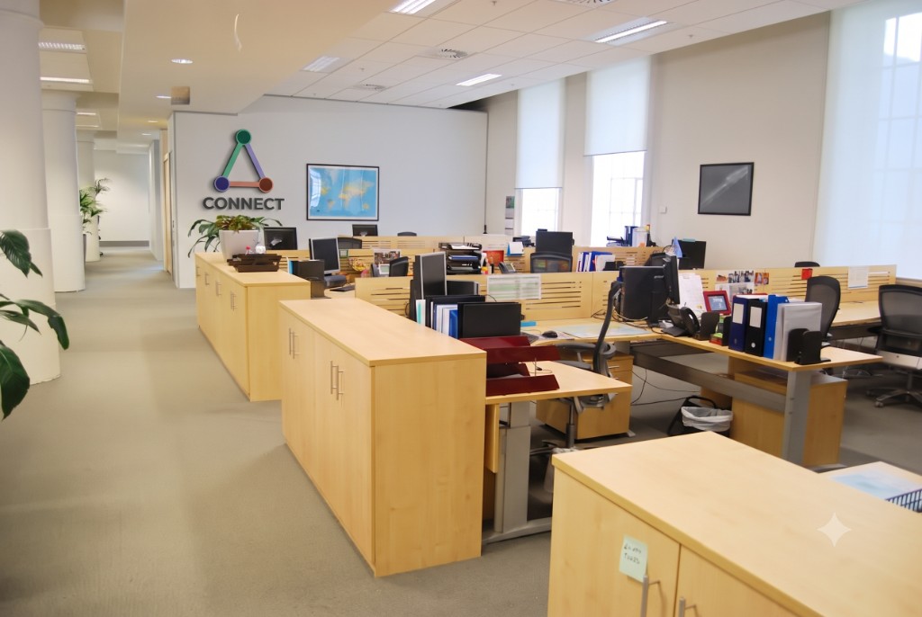 TrinadAI office — open workspace where the team builds AI voice agents